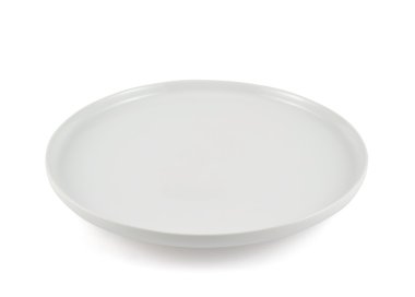 Empty ceramic white plate isolated