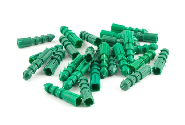 Plastic dowel pin pile isolated — Stock Photo, Image