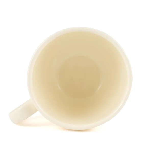 Ceramic cream colored cup isolated — Stock Photo, Image