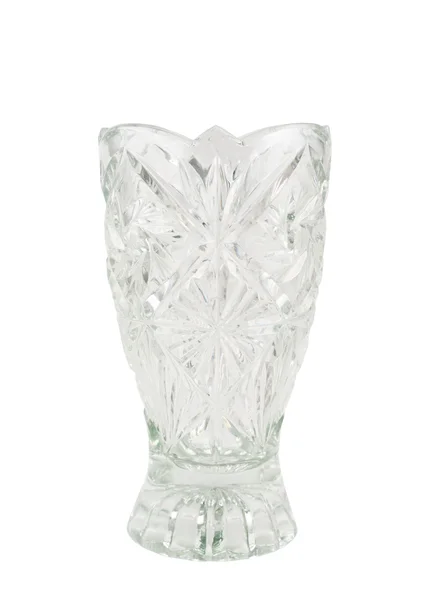 Crystal vase glass vessel isolated — Stock Photo, Image