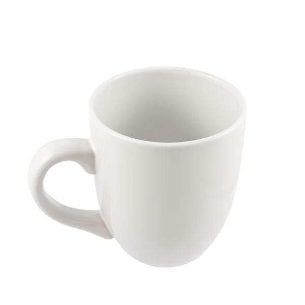 Taza de cerámica blanca aislada — Foto de Stock