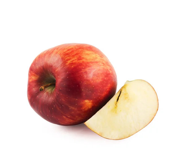 Moget rött äpple isolerat — Stockfoto