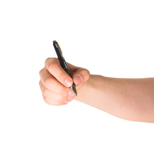 Hand holding a pen isolated Stock Photo