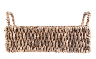 izole kahverengi hasır sepet