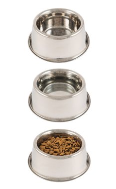 Üç petâ € ™ s köpek kase izole kümesi