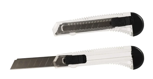 Na białym tle nóż ostrze segmentowe — Zdjęcie stockowe