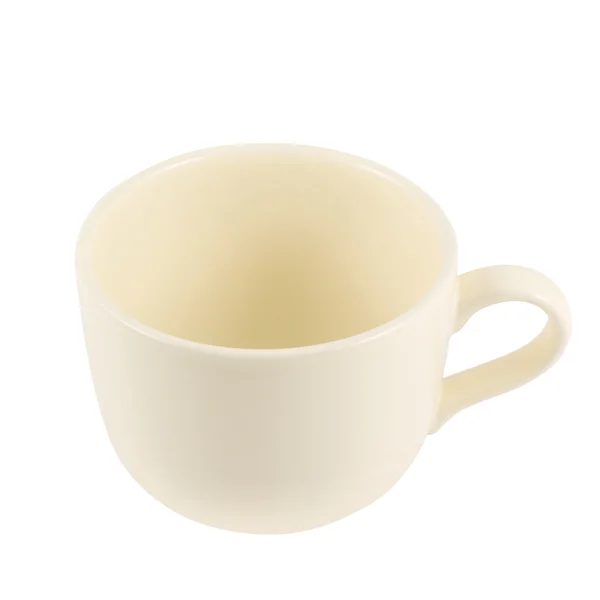 Crema ceramica tazza colorata isolato — Foto Stock