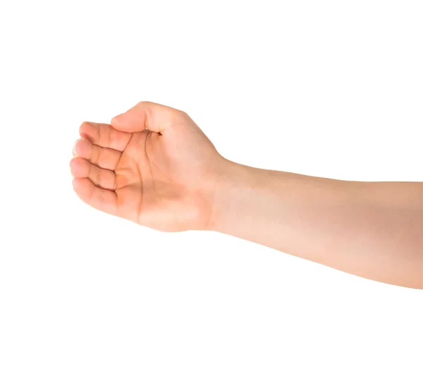 Asking for help hand gesture isolated — Stock Photo, Image