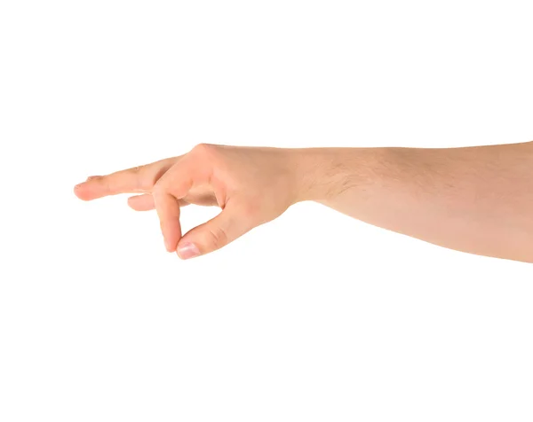 Dando gesto mão isolado — Fotografia de Stock