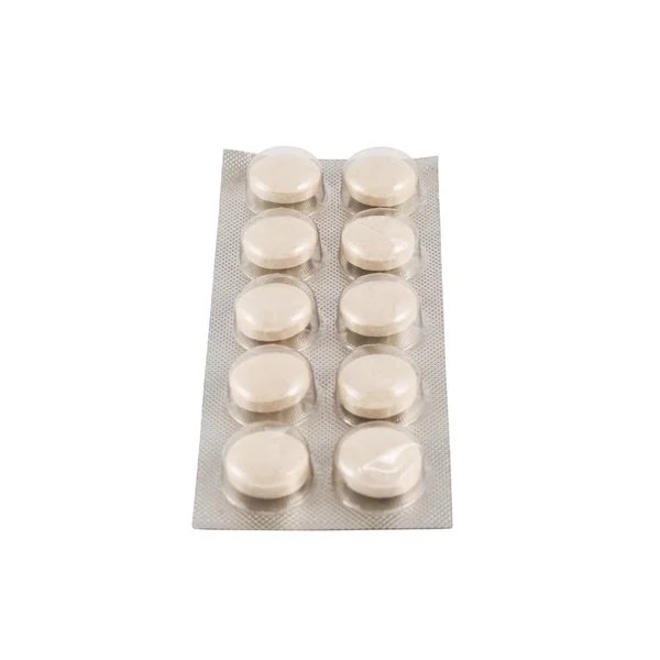 Blister bubble pack of pills isolated — Stock Photo, Image