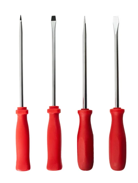 Four screwdriver set isolated — Stock Photo, Image