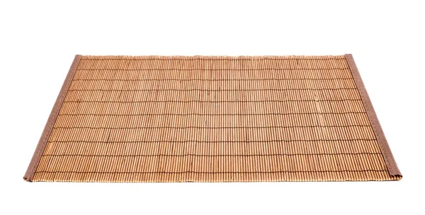 Paglia di bambù servire tappetino isolato — Foto Stock