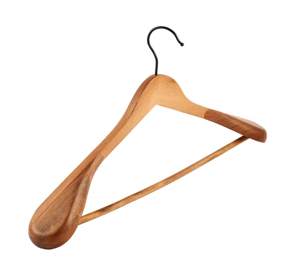 Classic wooden coat hanger — Stock Photo, Image