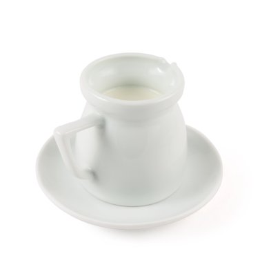 süt sürahi beyaz seramik ibrik izole