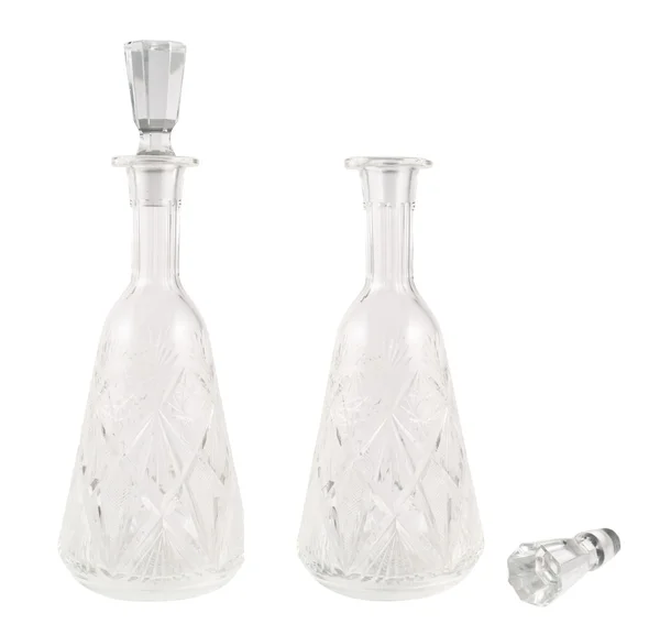 Cristallo vaso decanter di vetro isolato — Foto Stock