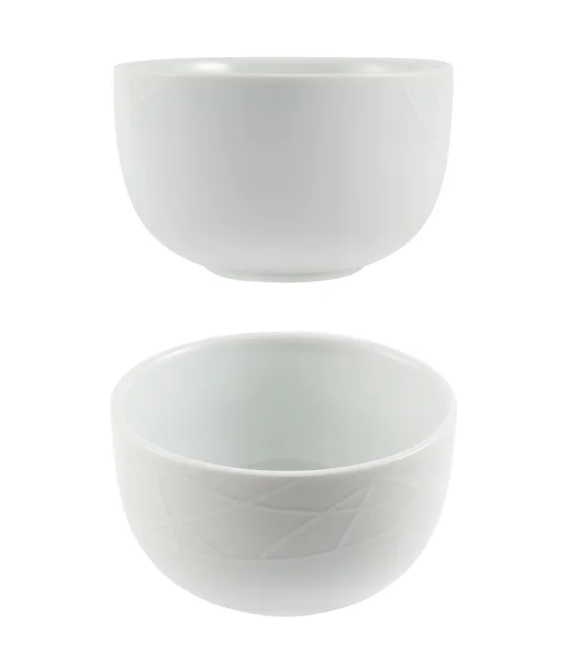 Ciotola in ceramica bianca piola — Foto Stock