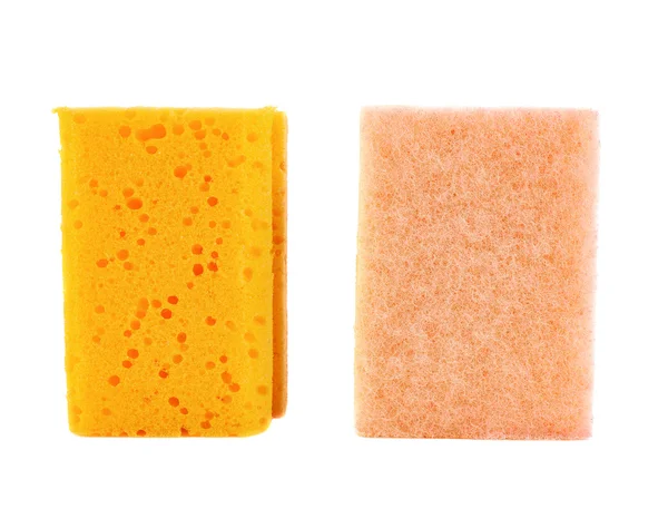 Kitchen sponge front and back view — Stock Photo, Image