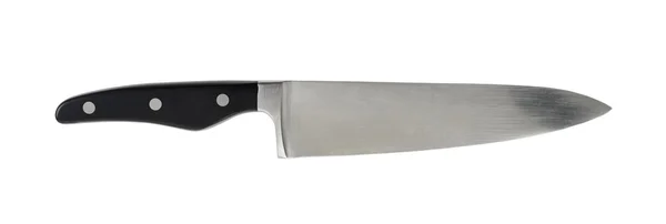 Steel metal kitchen knife isolated — Stock Photo, Image