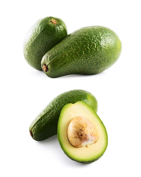 Avocado vruchten samenstelling geïsoleerd — Stockfoto