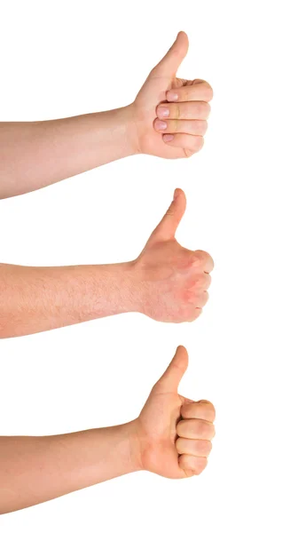 Thumbs up hand gesture isolated — Stock Photo, Image