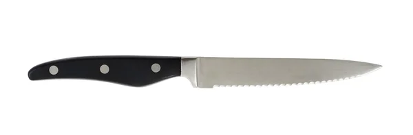 Acciaio coltello da cucina in metallo isolato — Foto Stock