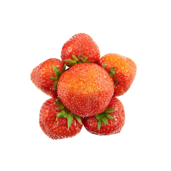 Strawberry flower shaped composition — Stock Photo, Image