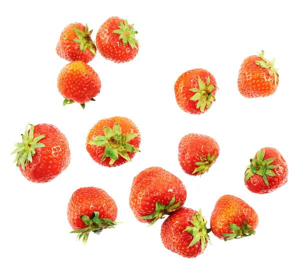 Red strawberries isolated — Stock Photo, Image