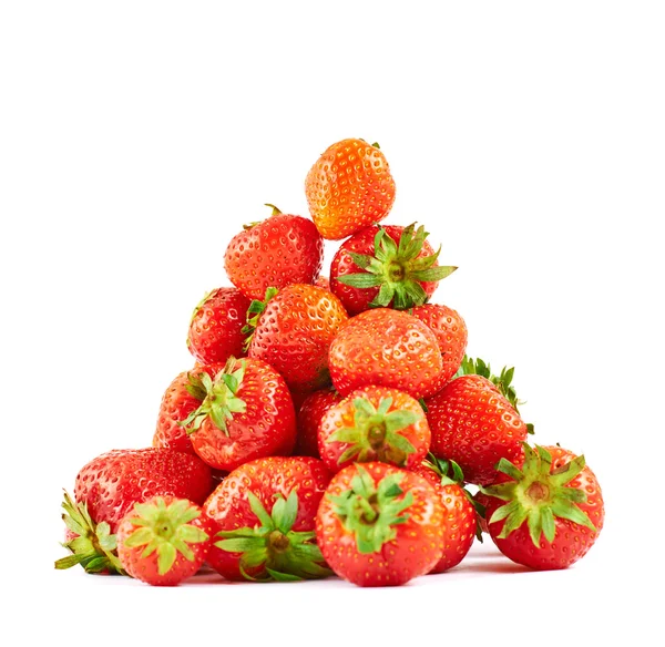 Strawberries pile heap isolated — Stock Photo, Image