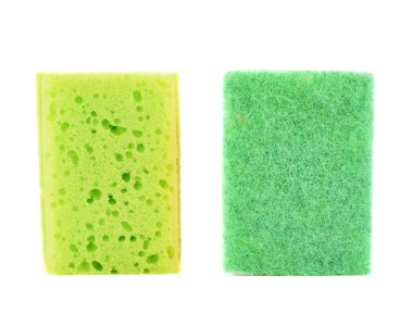Kitchen sponge front and back view