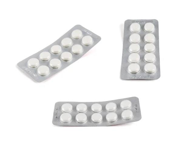 Blister bubble pack of pills isolated — Stock Photo, Image