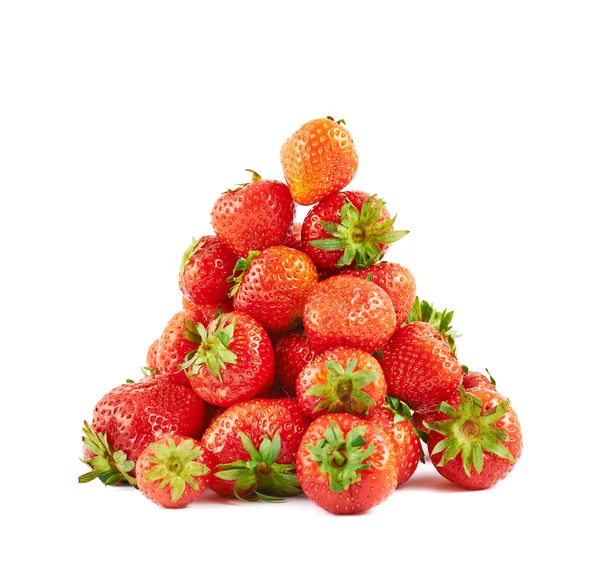 Φράουλες σωρός σωρού απομονωθεί — Φωτογραφία Αρχείου