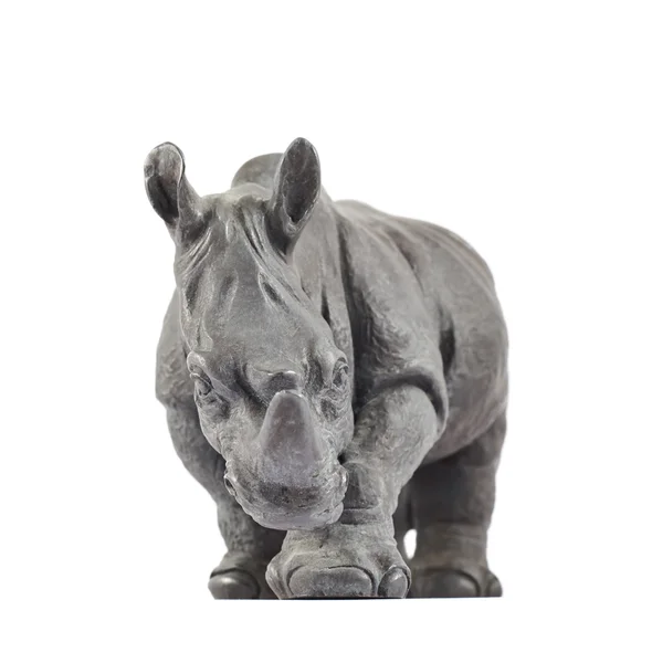 犀牛犀牛雕塑 — 图库照片