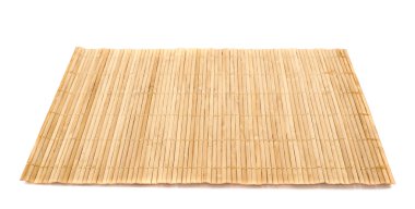 Bamboo straw serving mat isolated clipart