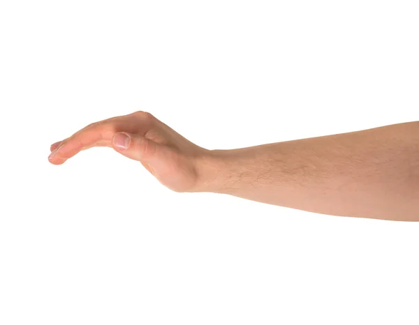 Iets bedekken met een hand — Stockfoto