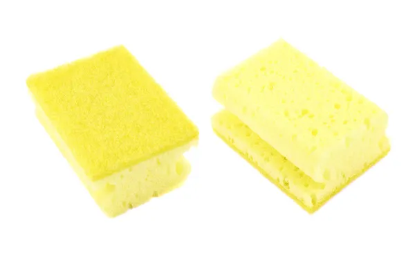 Kitchen sponge front and back view — Stock Photo, Image