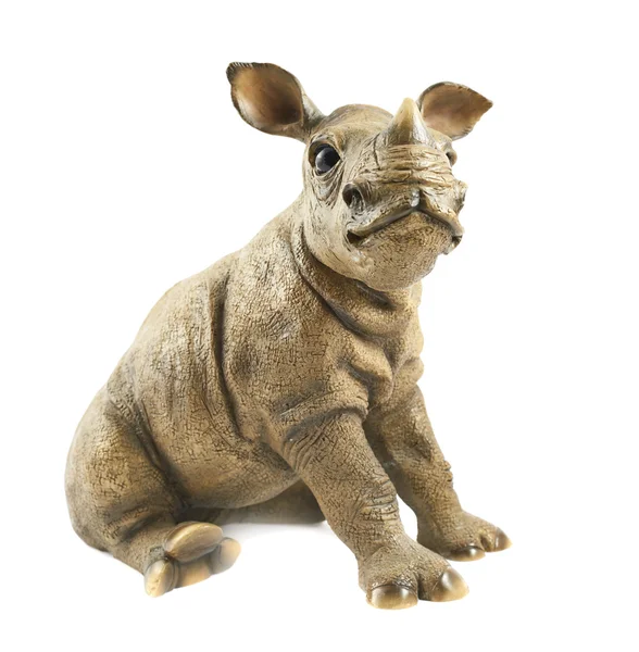 Noshörning rhino skulptur — Stockfoto