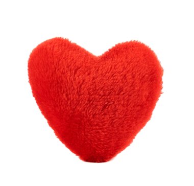 peluş kırmızı kalp