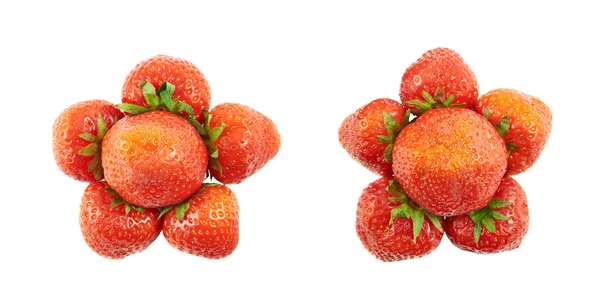 Composition en forme de fleur de fraise — Photo