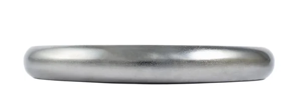 Metalen barbell plaat geïsoleerd — Stockfoto