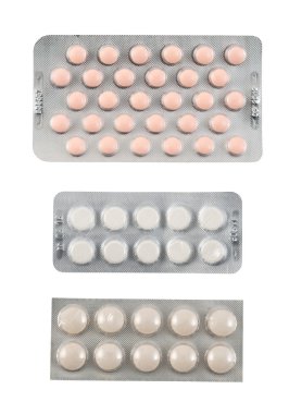Blister bubble pack of pills isolated clipart