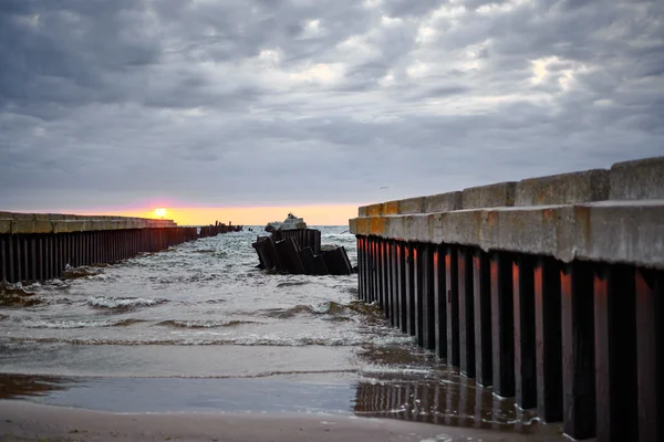 Sea shore sunset landscape — Stock Photo, Image