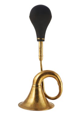 Horn klaxon instrument isolated clipart