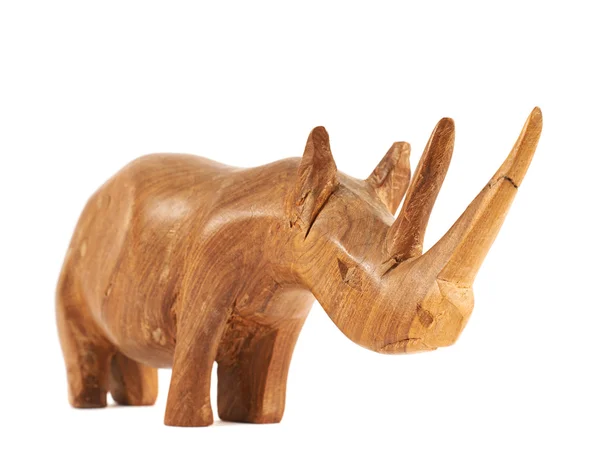 Neushoorn rhino sculptuur geïsoleerd — Stockfoto