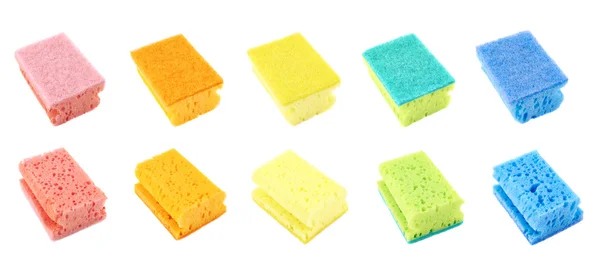 Juego de esponja de cocina colorido —  Fotos de Stock