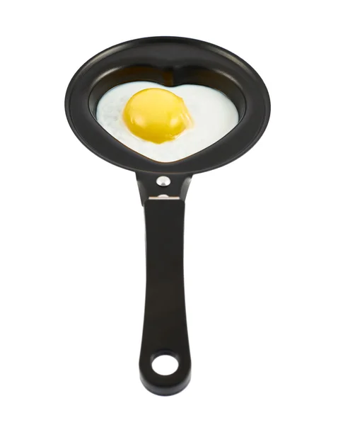 Heart shaped scrambled egg — Stock Photo, Image