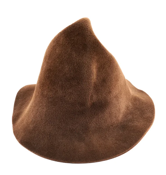 Hnědý klobouk, samostatný — Stock fotografie