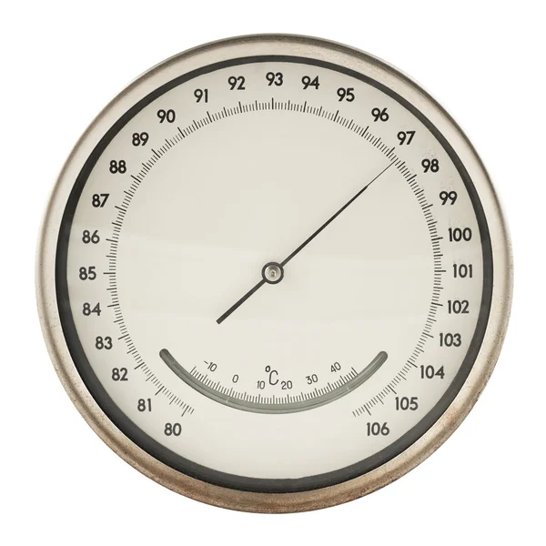 Old barometer isolated — Stock Photo, Image
