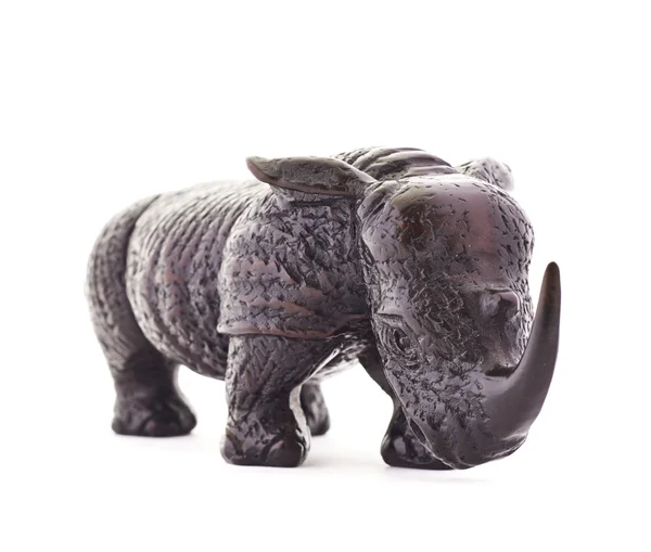 Neushoorn rhino sculptuur geïsoleerd — Stockfoto