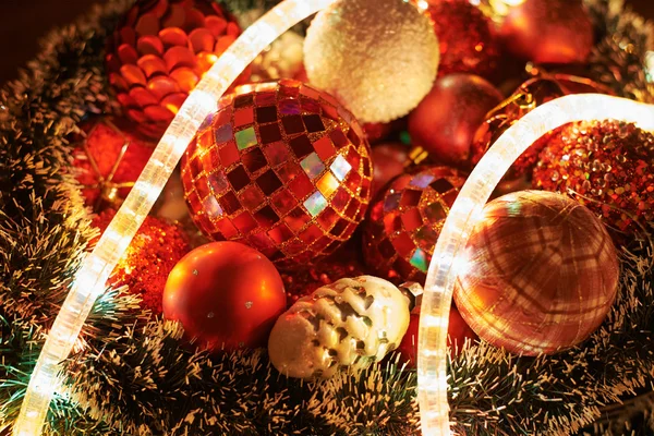 Saisonale Weihnachtsdekoration Hintergrund — Stockfoto