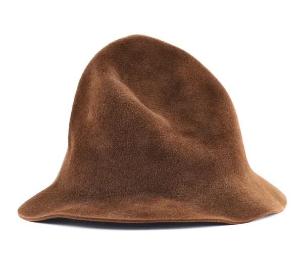 Hnědý klobouk, samostatný — Stock fotografie